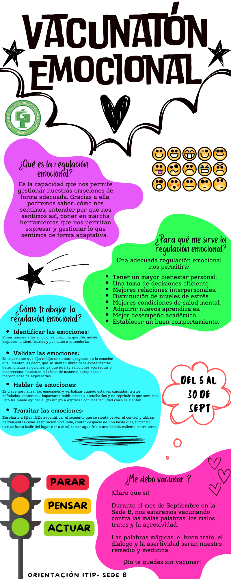 Pildorita con información acerca de la regulación emocional.